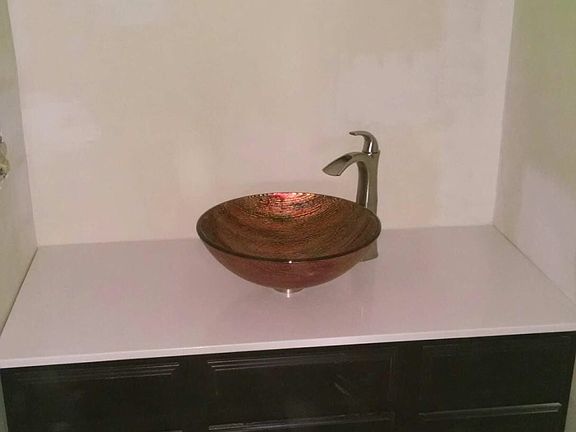 Master bathroom waterfall 