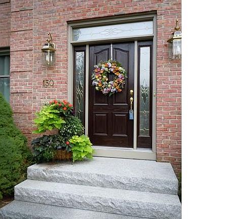 close-up front entry door w...