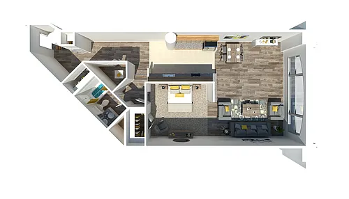 Floor plan 1 Bedroom 1 Bath