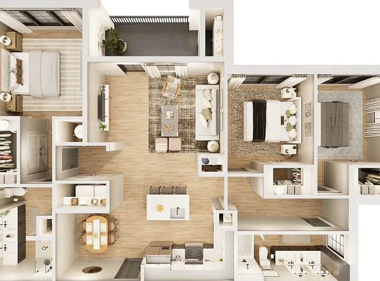 C1 - 3 Bed _ 3 Bath C1 - 3 Bed _ 3 Bath