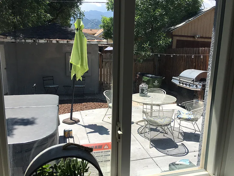 back patio, hot tub optional