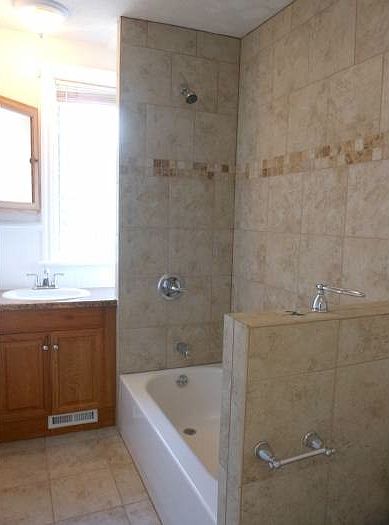 new tile bathroom