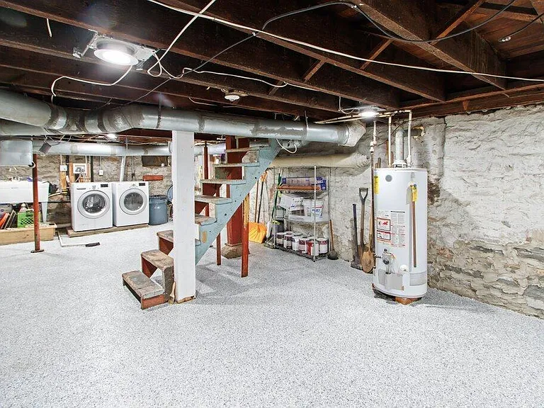 Basement with new epoxy flooring and Washer & Dryer included