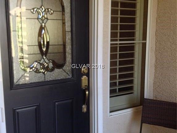 Front door with etched glass