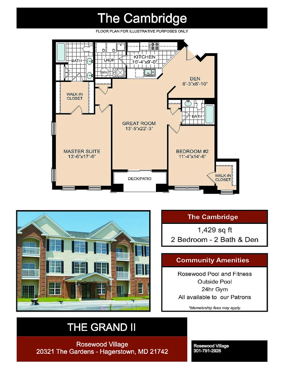 Floor plan The Cambridge