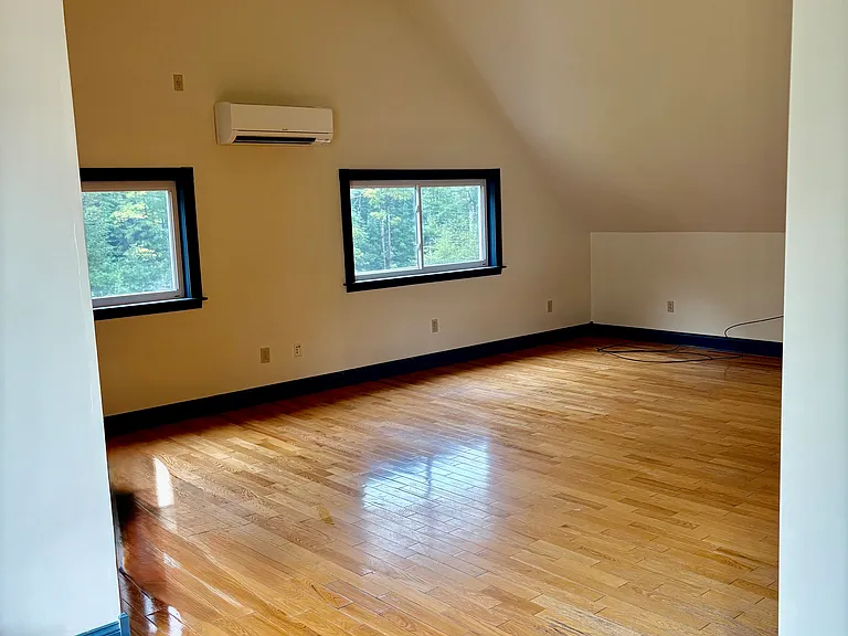 Large living room with heat pump