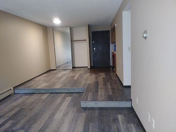 Living/Dining area view from patio doors.