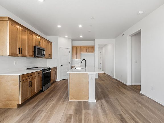 Bright open kitchen with seamless layout