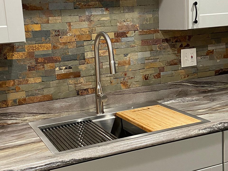 Tile Backsplash & Workstation Sink