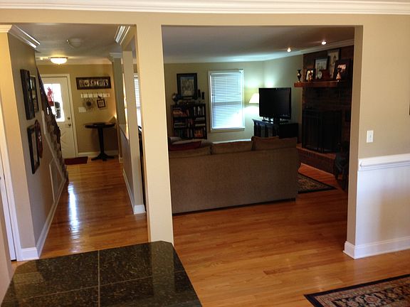 View of living room from dining area