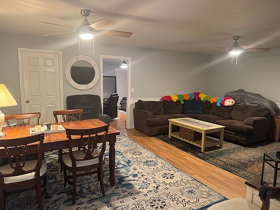 furnished living room/dining room