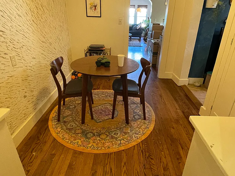 Breakfast room with wonderful original built-ins