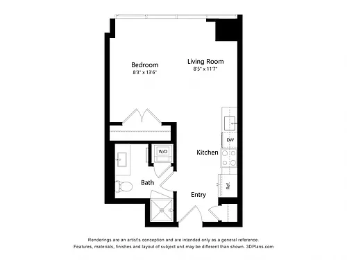 Floor plan Studio (S01)
