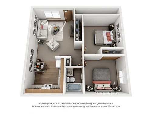 Floor plan Two Bedroom