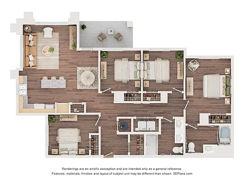 Floor plan 4AA (Wheelchair Accessible)