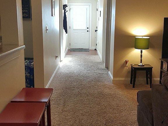 View from laundry room to door