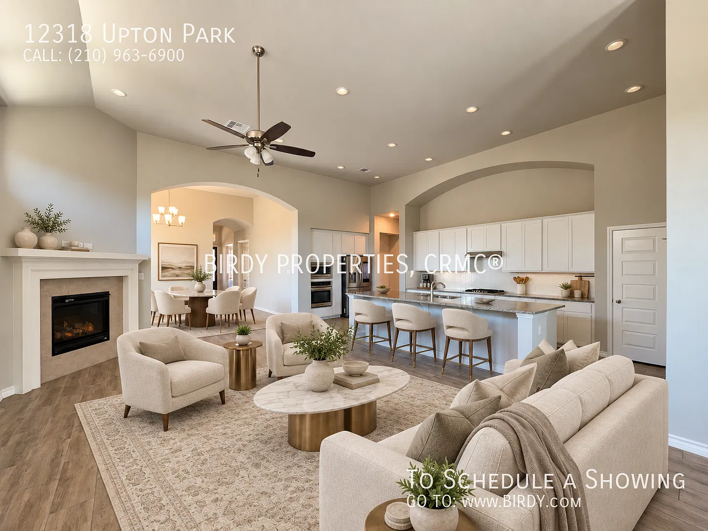 "Spacious 4-Bedroom Sanctuary with Fireplace at 12318 Upton Park, San Antonio!" — Photo 3