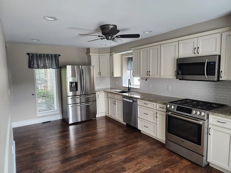 Kitchen facing towards the front entrance
