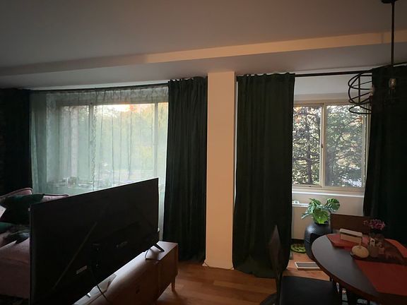 view from foyer into living/dining areas