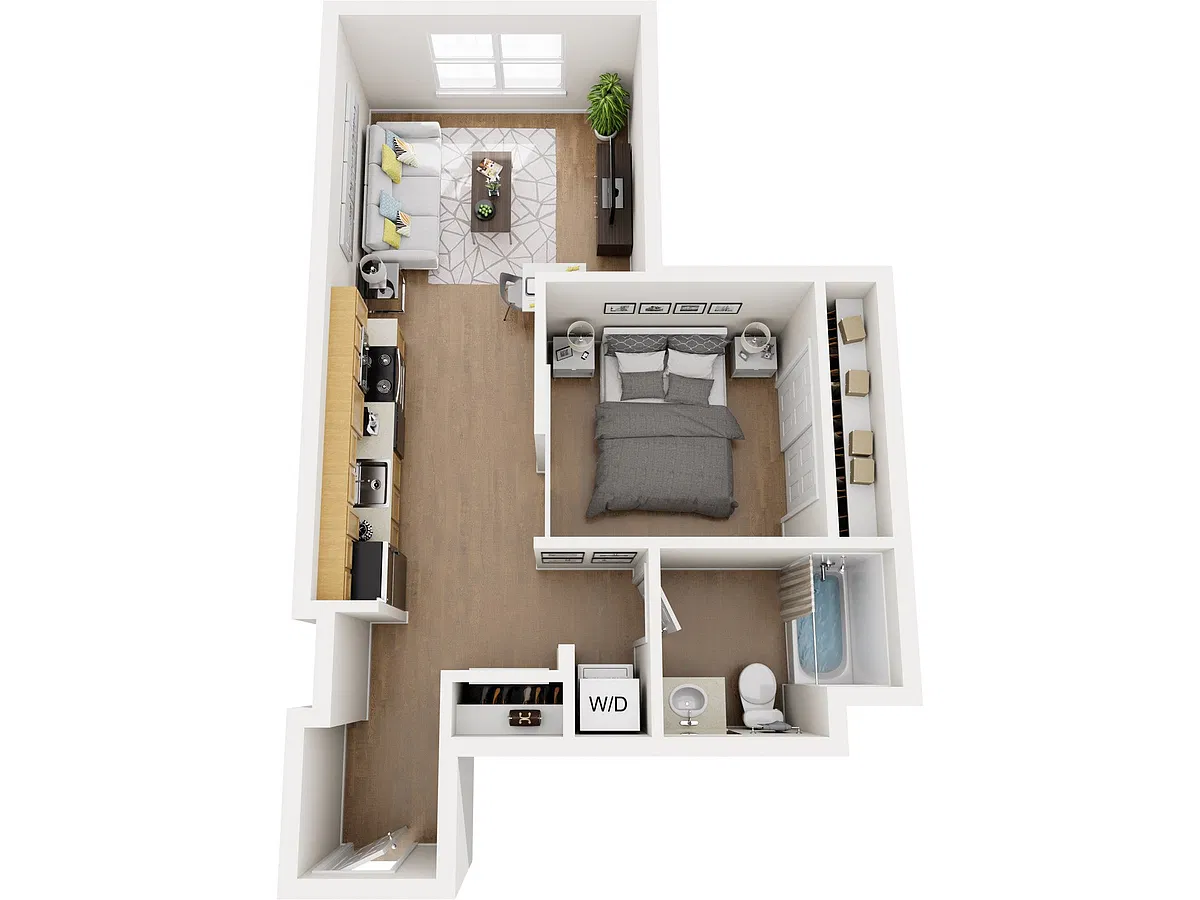 Floor plan 1x1A
