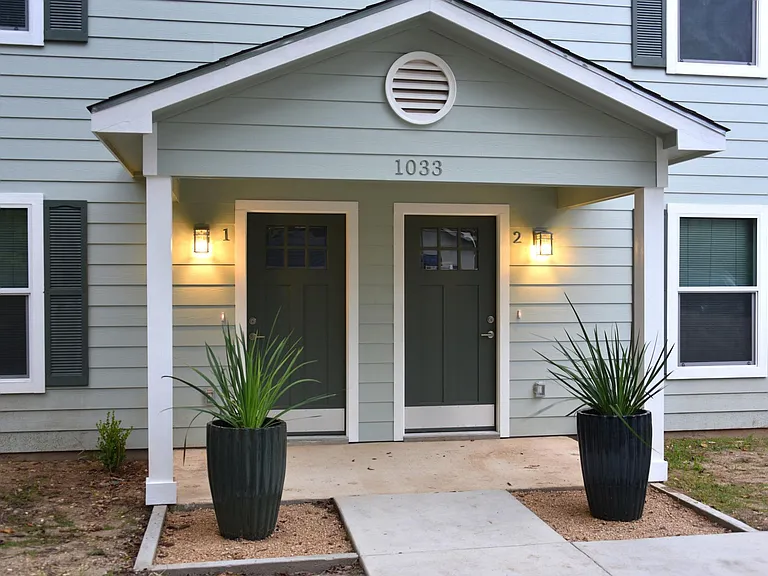 front doors for Units 1 and 2