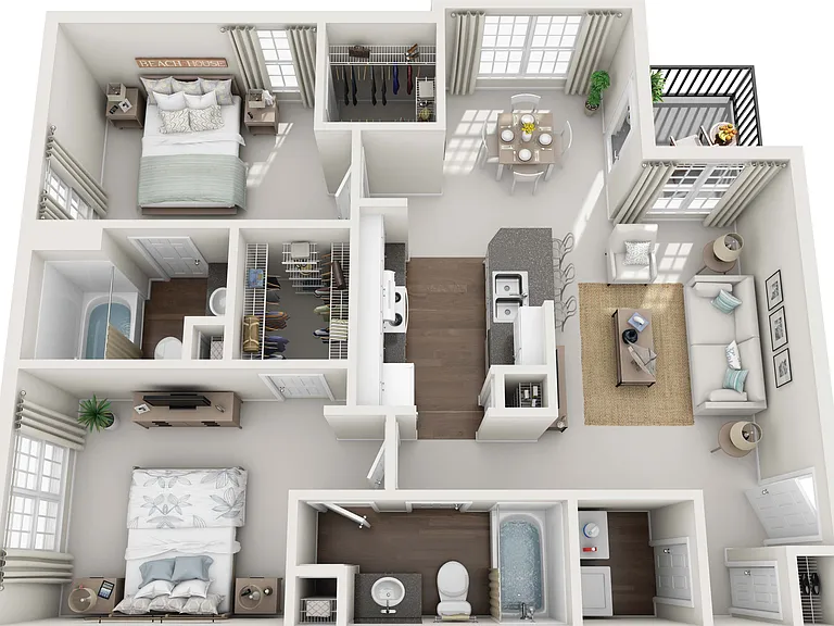 Plaza at Westchase - B3 - 2 Beds - 2 Baths - 1099 Sq. ft.