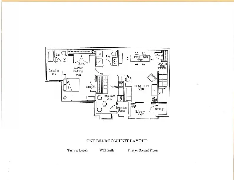 Floor plan One Bedroom