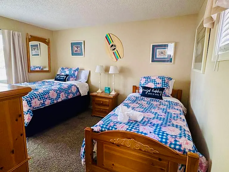 Bedroom #2 has one full size bed and one twin size bed