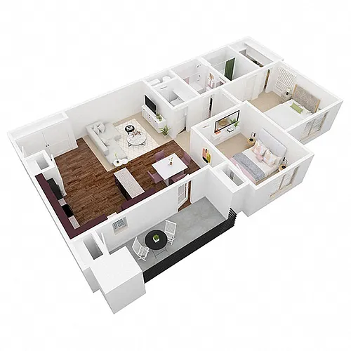Floor plan 2X2 M