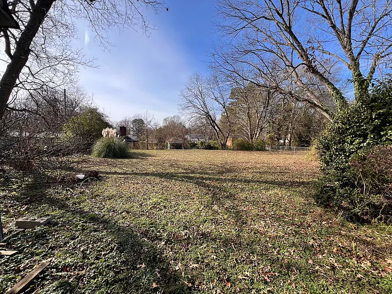 Large back yard partially fence