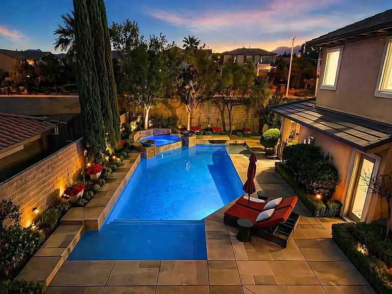 Pool view from master balcony