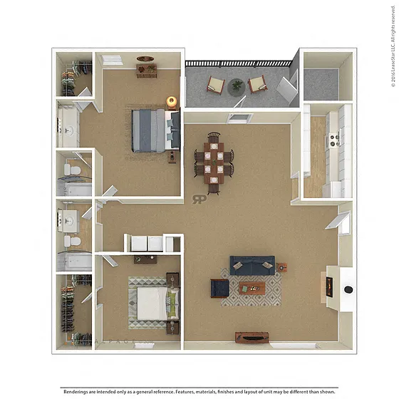 Floor plan B2 - 2 Bedroom