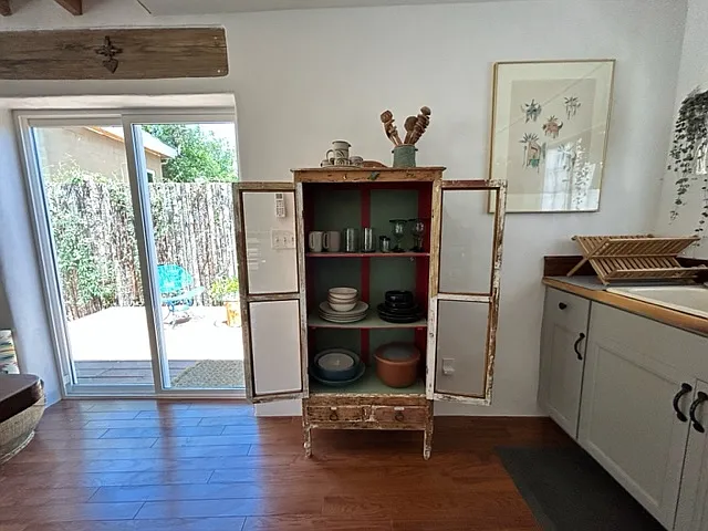 Casita is fully stocked with ceramics plates and hand blown Mexican glassware.