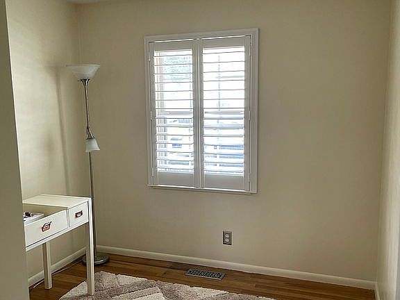 Freshly painted bedroom up.