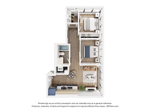 Floor plan J2 - 2 Bedroom