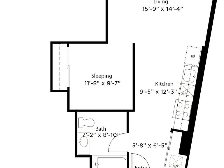 A3 - STUDIO 608 SQFT A3 - STUDIO 608 SQFT