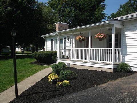 Spacious front porch