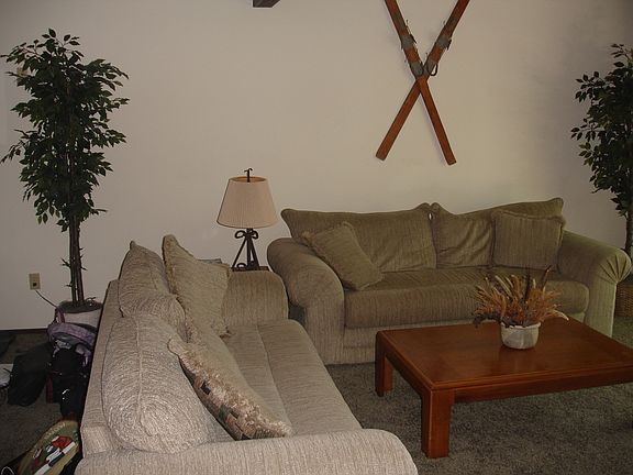 Living Room w/ Hickory Skis!