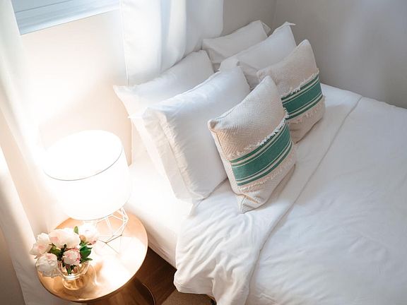 Sleep in comfortable 12" Gel Infused Queen Beds