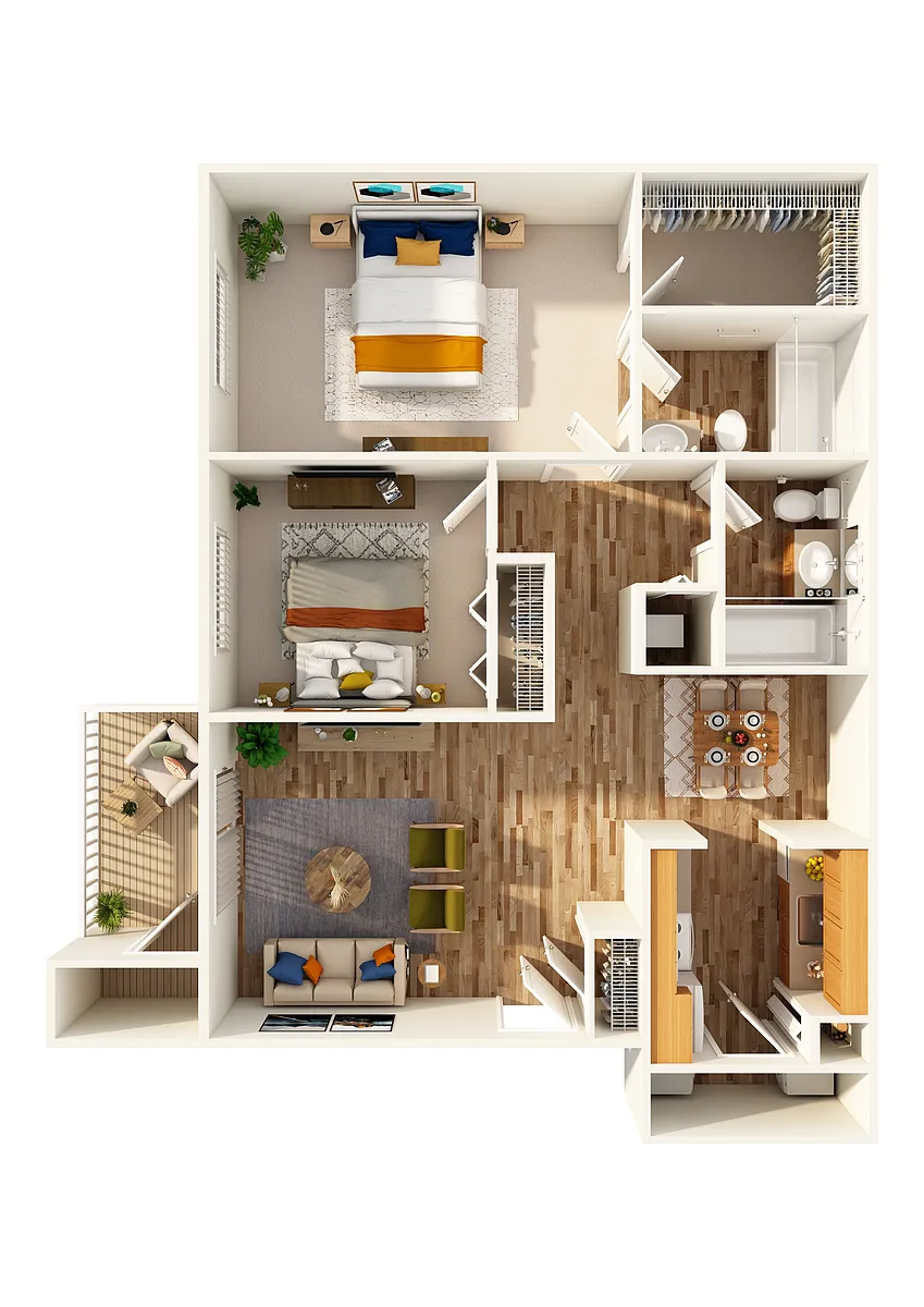 Floor plan Two Bedroom