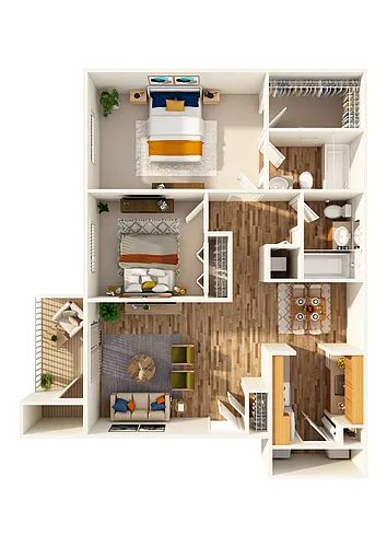 Floor plan Two Bedroom