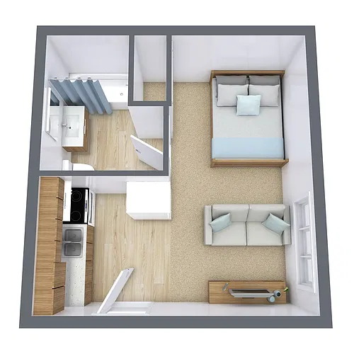 Floor plan Efficiency 01A