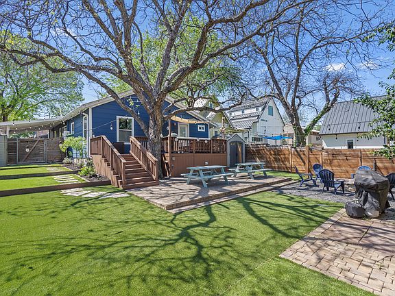 Fully turfed entertainer's backyard