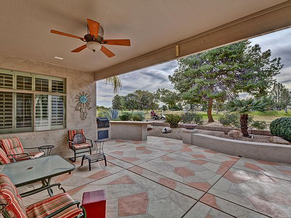 Partially covered patio