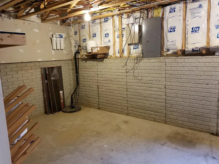 Storage with wooden shelves
