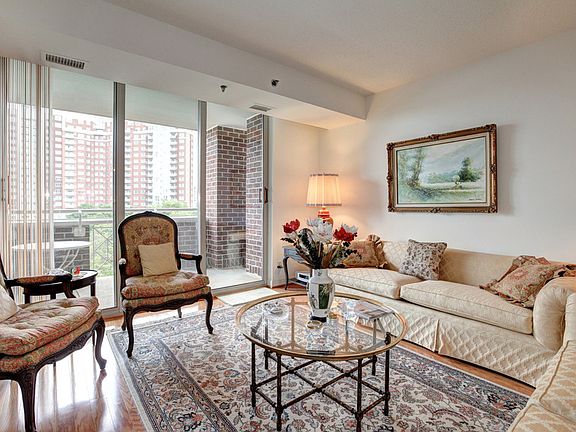 Living Room with doors to balcony