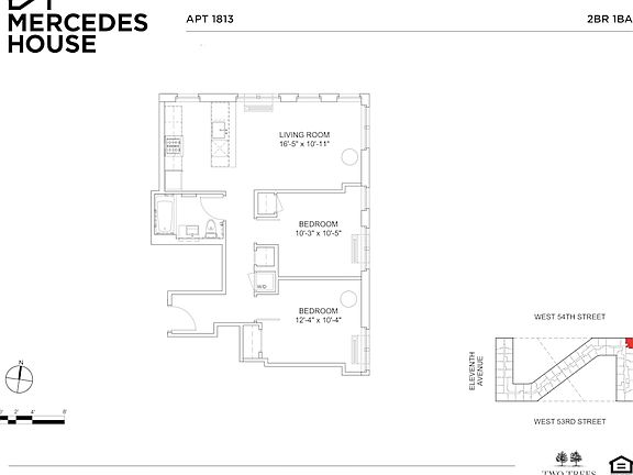 2nd image of 550 W 54th St APT 1813