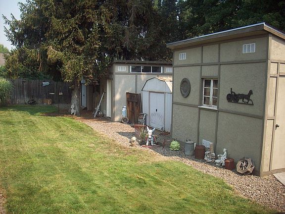 Four storage sheds