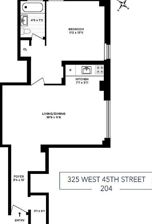 1st image of 325 W 45th St APT 204