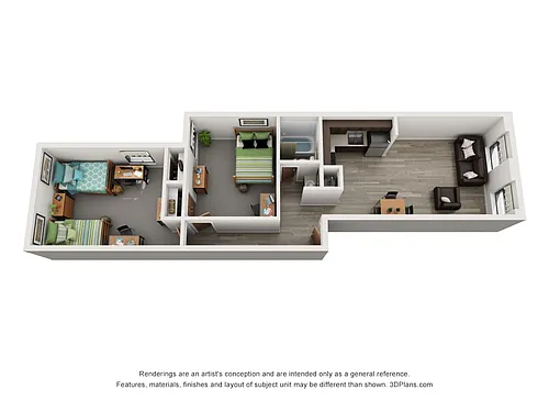 Floor plan The Liberty 2x1x3_987